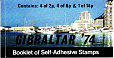 Гибралтар, 1974, 100 лет ВПС, Почтовые ящики, Буклет-миниатюра